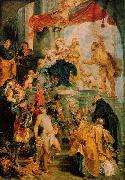 RUBENS, Pieter Pauwel Virgin and Child Enthroned with Saints oil painting reproduction